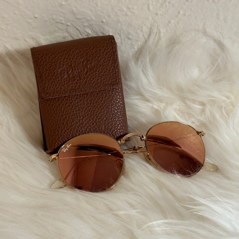 Ray-Ban Round Flash RB3447 Pink Flash Sunglasses